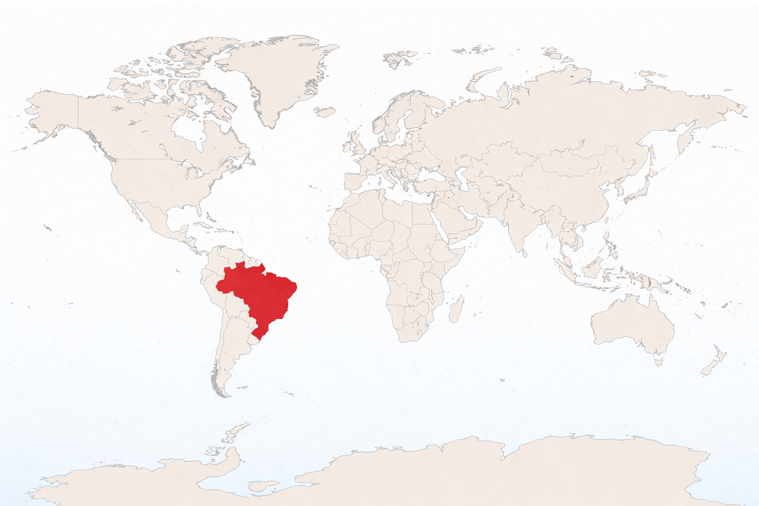 Brazil on world map