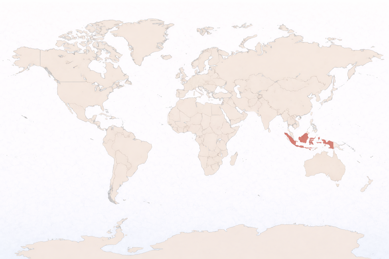 Indonesia on world map