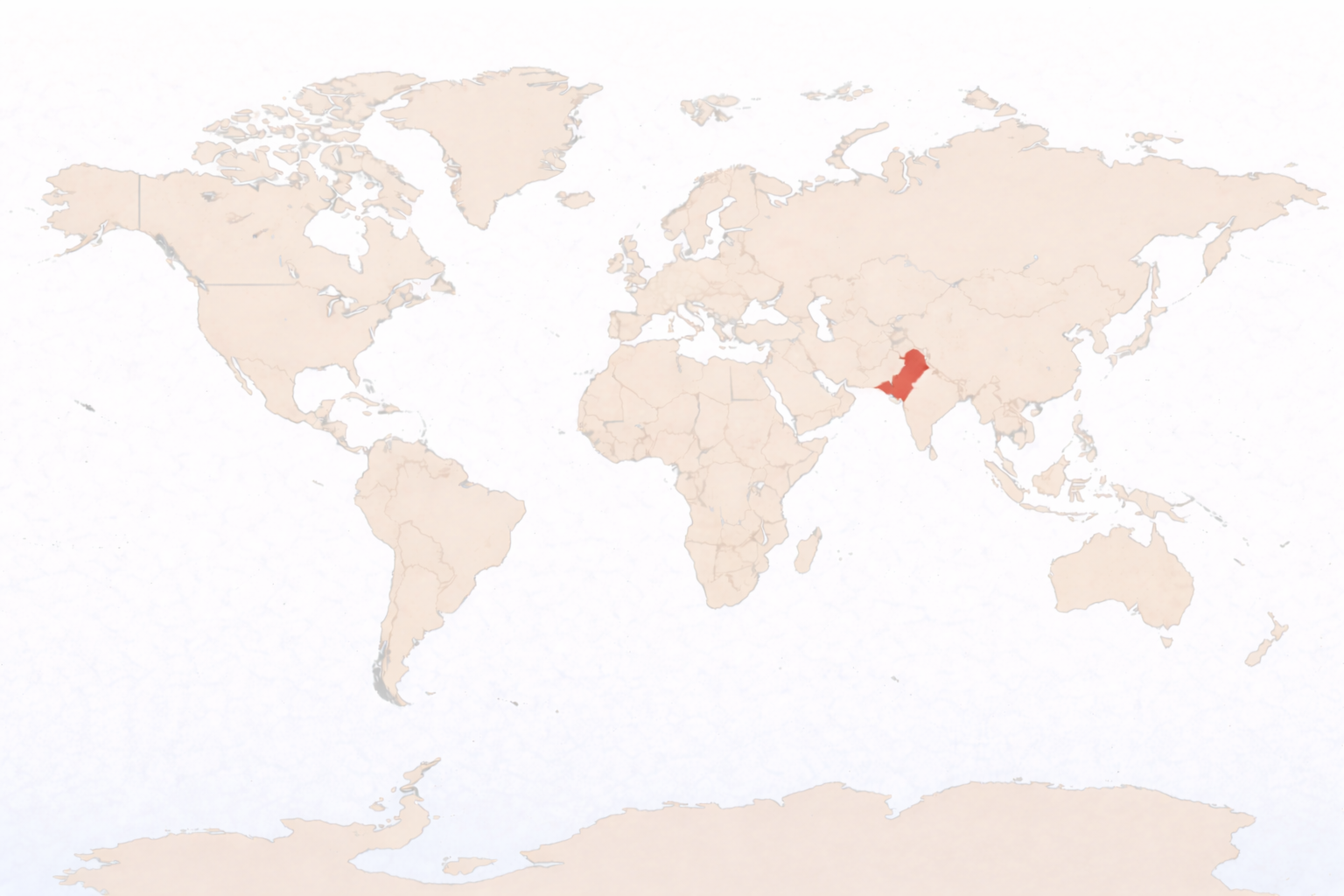 Pakistan on world map
