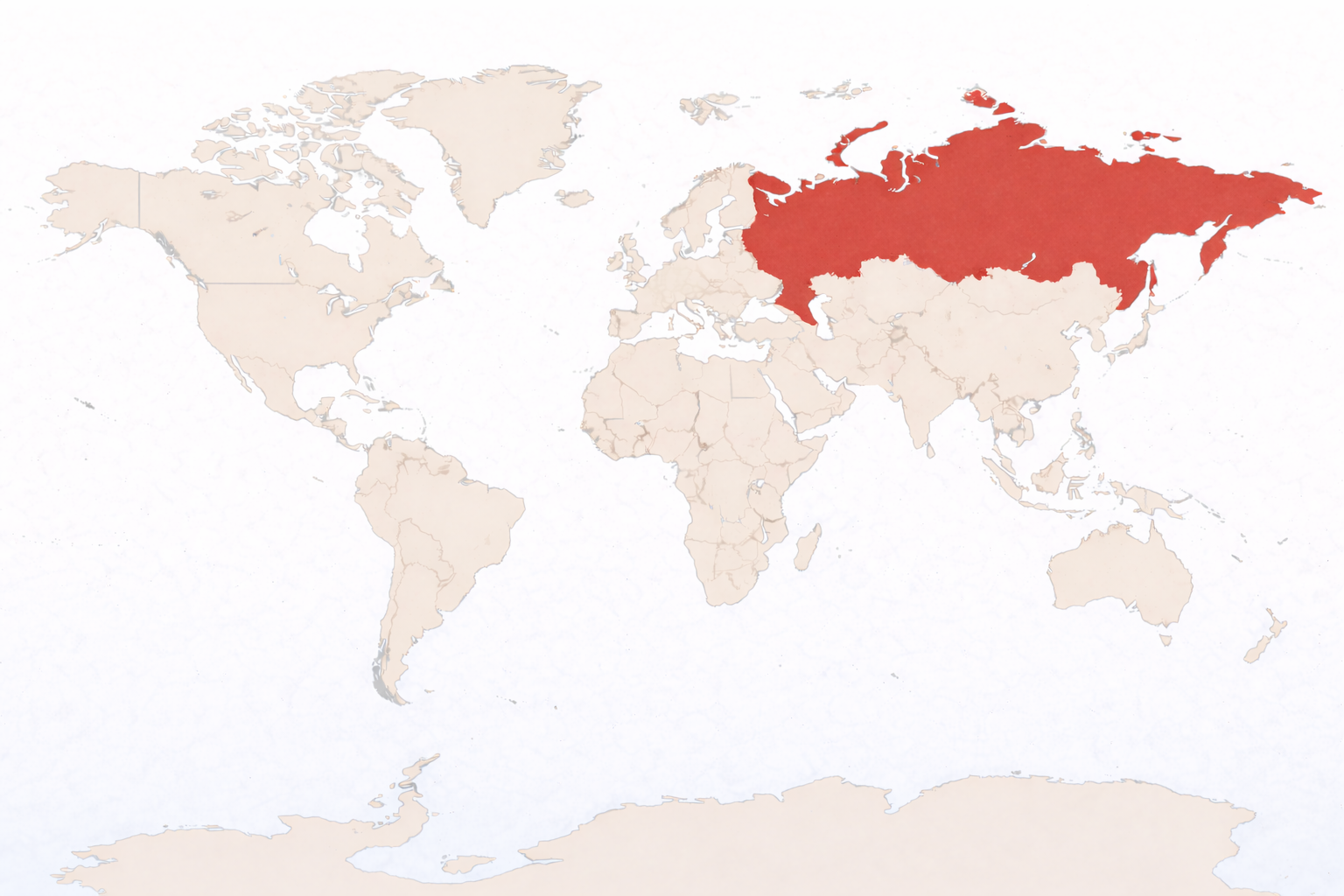 Russia on world map